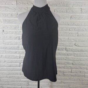 Freshwater XXL 20 Plus Size Swim Top Black Halter Built-in Bra Lined Swim BLA69E